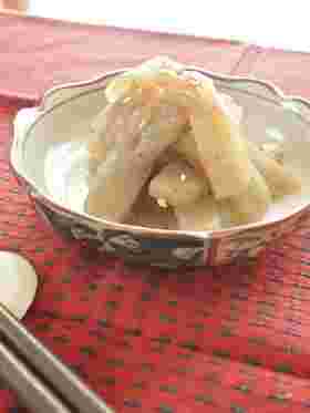 こんにゃくのレモン味噌和え