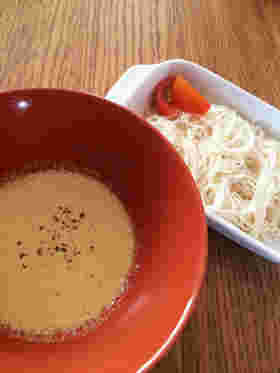 オリーブオイルを使ったカレー風つけそうめん