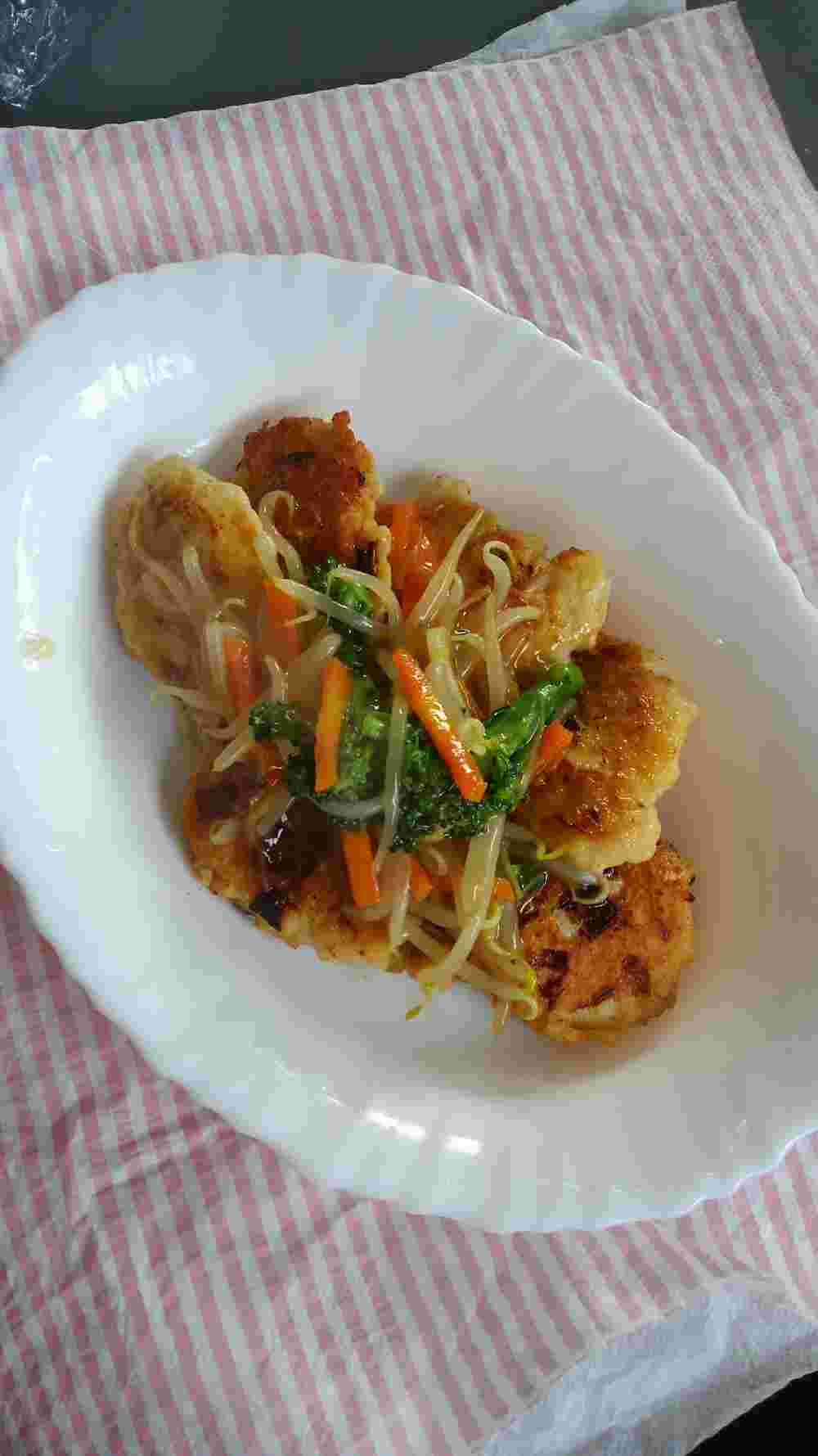 おすすめレシピで作るブロッコリーともやしの野菜あんかけつくね