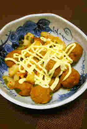 白菜と肉団子の甘辛炒め