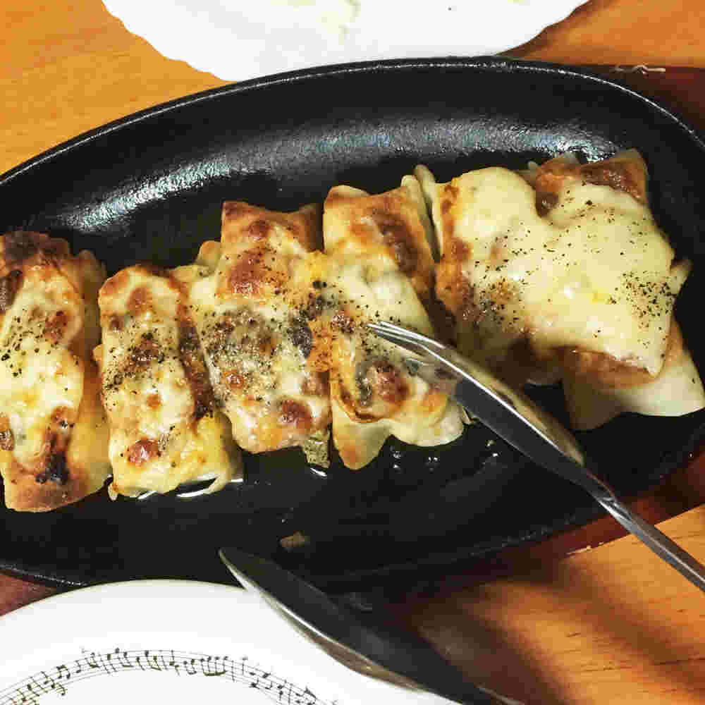 豆腐餃子のチーズ焼き