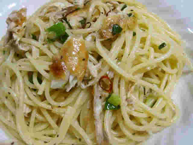 塩焼き鯖パスタ