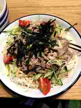 さっぱりがっつり冷しゃぶそうめんのレシピ