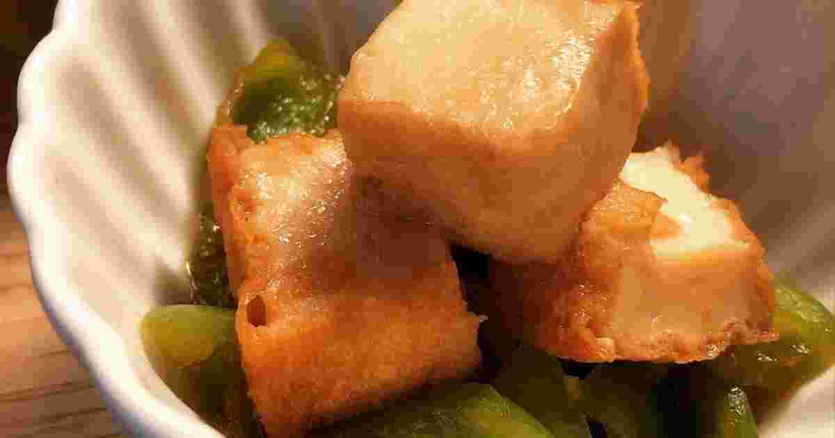 レンジで簡単ピーマンと厚揚げの煮物風