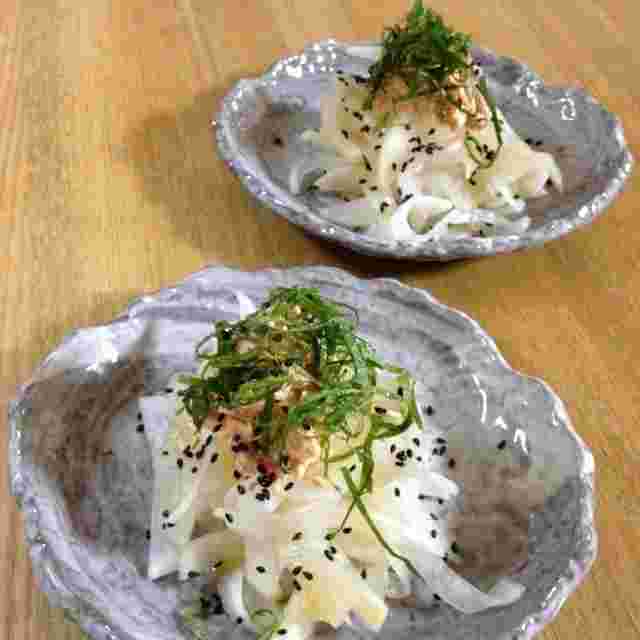 鮭フレークと大根の和風サラダのおつまみレシピ