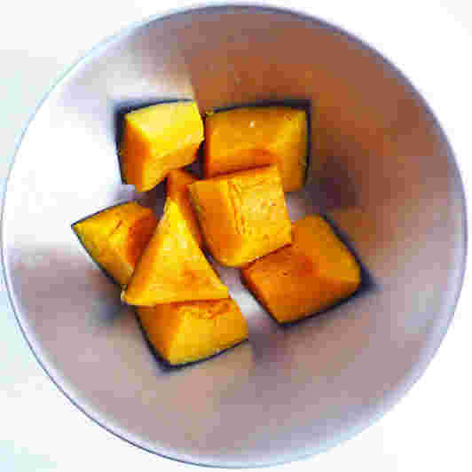 かぼちゃニョッキの材料のかぼちゃ