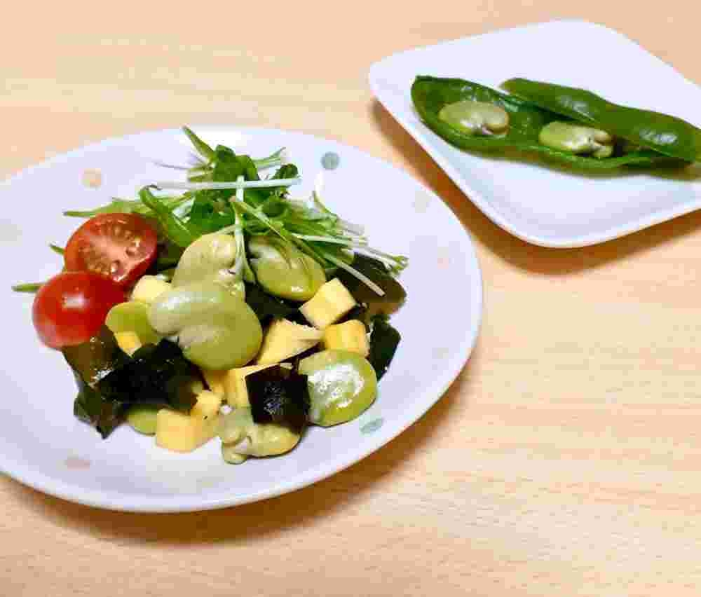 人気おつまみレシピで作るそら豆サラダ