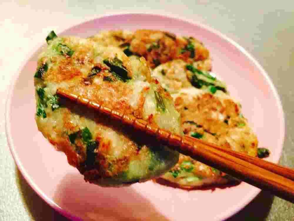 豆腐とニラ入り長芋おやき