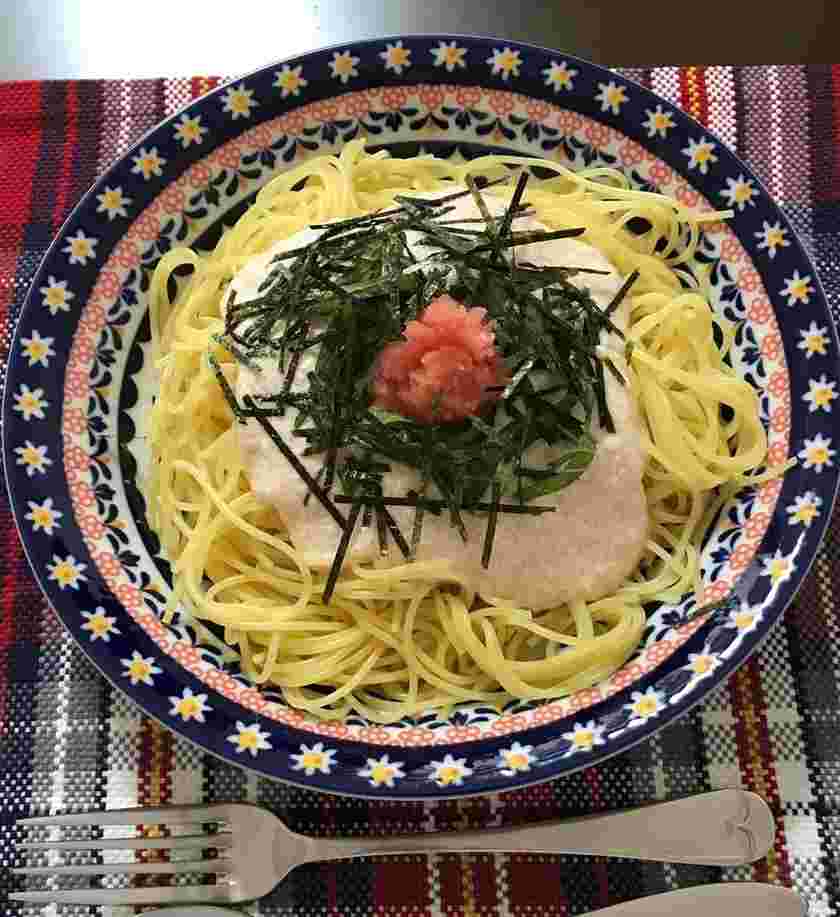 明太子豆腐クリームパスタのレシピ
