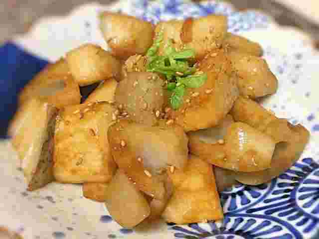 れんこんと長芋の甘辛炒め