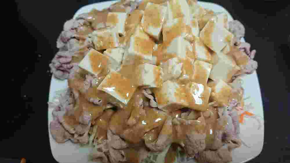 豆腐とキャベツたっぷり冷しゃぶサラダ