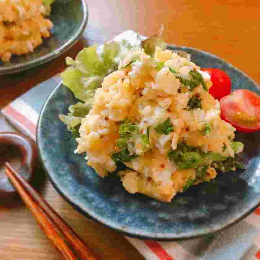菜の花とゆで卵のポテトサラダ