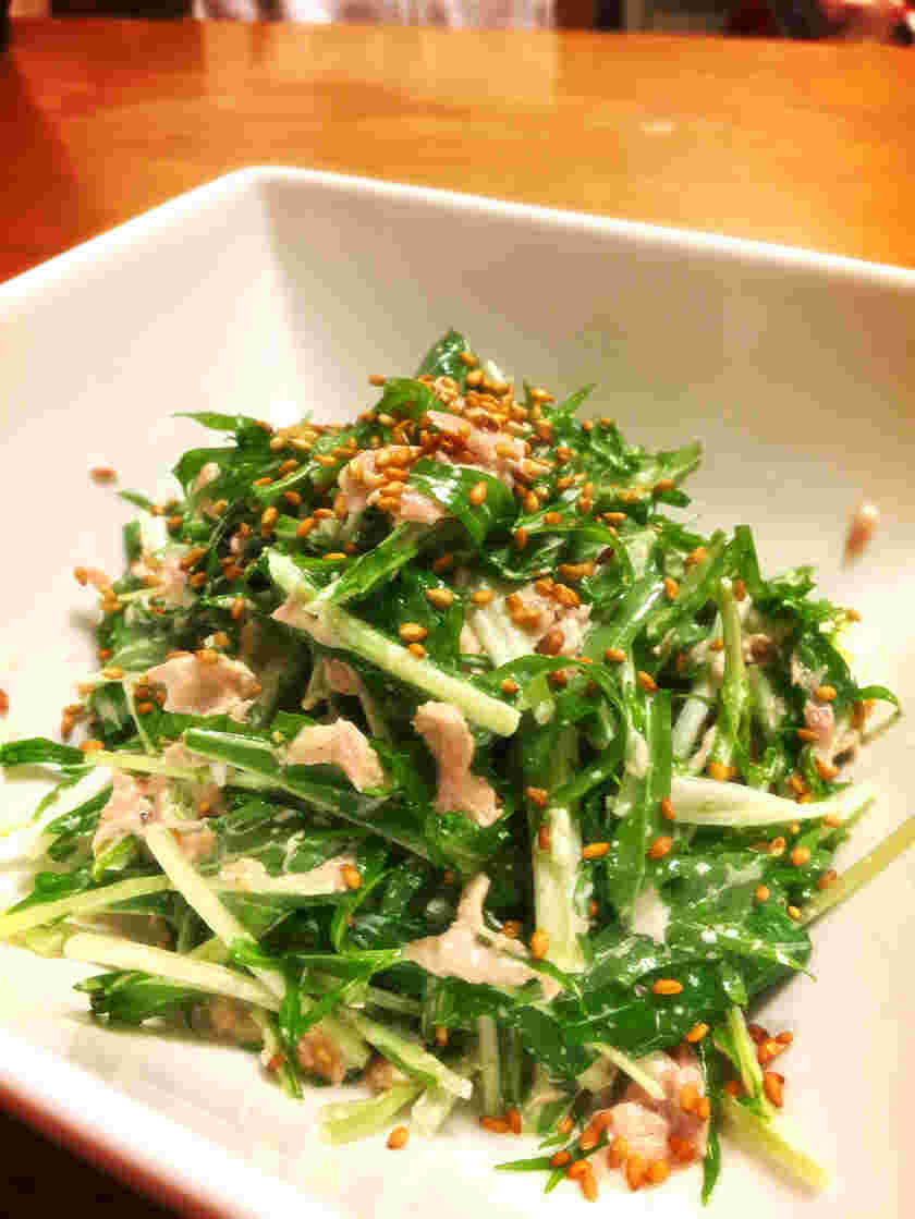 ツナと水菜のシャキシャキマヨ和えサラダ