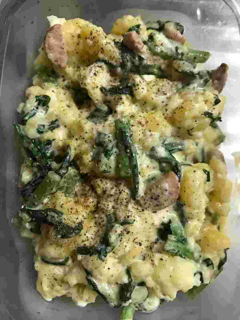 ヨーグルトを使った春菊入りのポテトサラダ