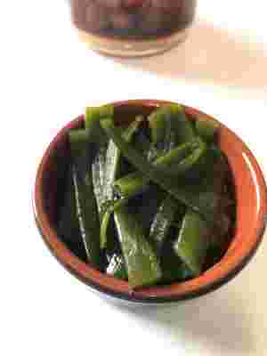 レンジで作る茎わかめの煮物