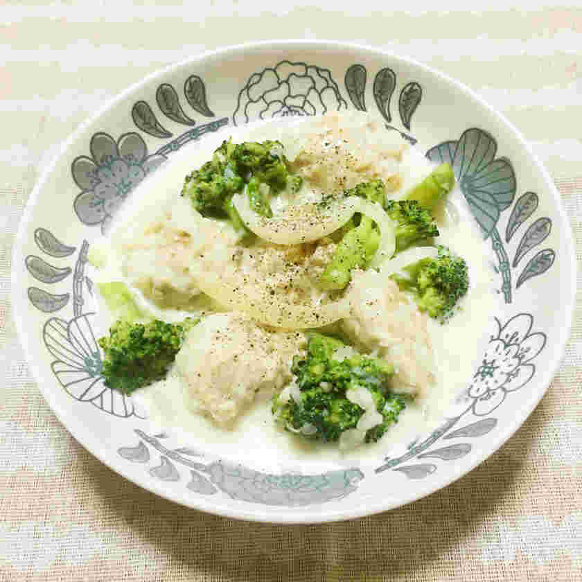 ブロッコリーと鶏団子のクリーム煮