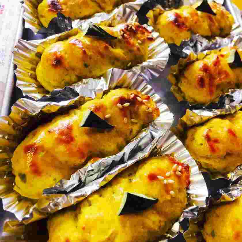 トースターで作ったかぼちゃのスイートポテト風スイーツ