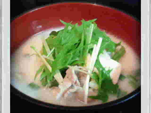こんにゃく入り豆乳鍋スープ