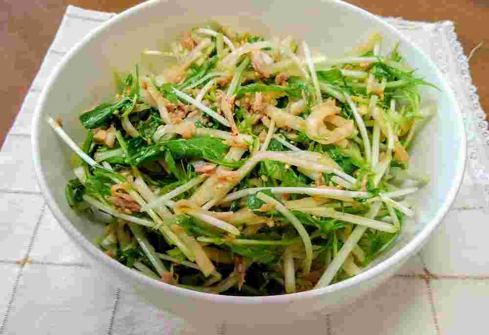 大根水菜ツナの中華風サラダ
