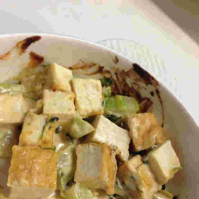 厚揚げとブロッコリーの味噌マヨ焼き