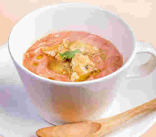 朝食におすすめの豆乳トマトスープ