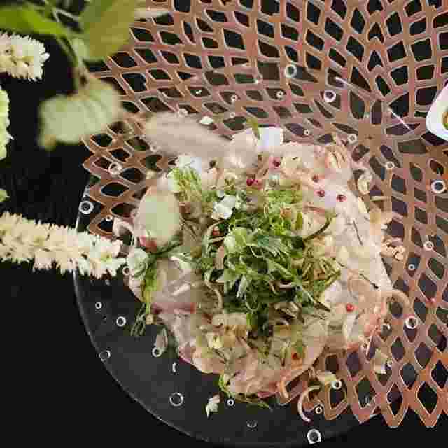鯛の昆布締め風カルパッチョ