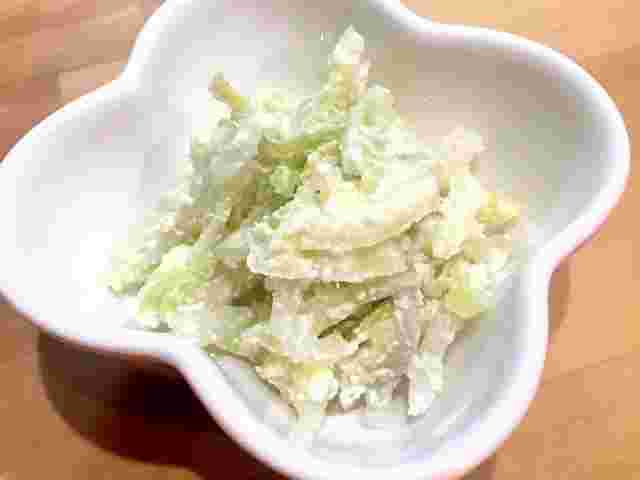 マイルドな味わいの豆腐クリームでキャベツ大根和え