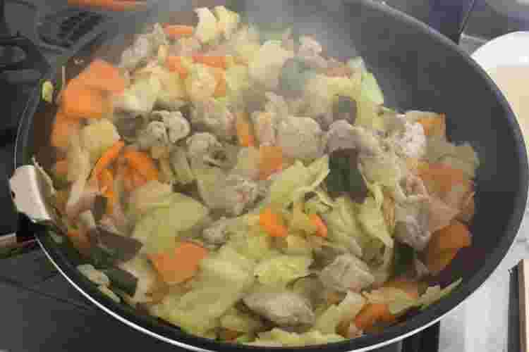 冷凍保存用野菜炒め