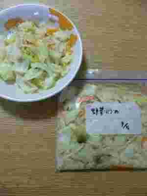 残り野菜で作る冷凍野菜炒め