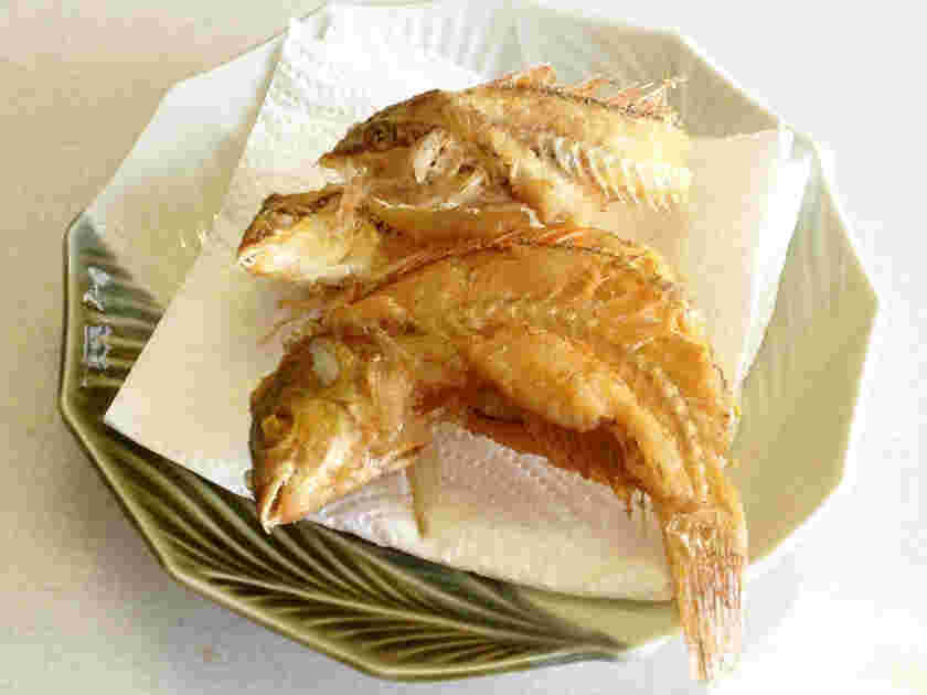 キュウセンの素揚げ