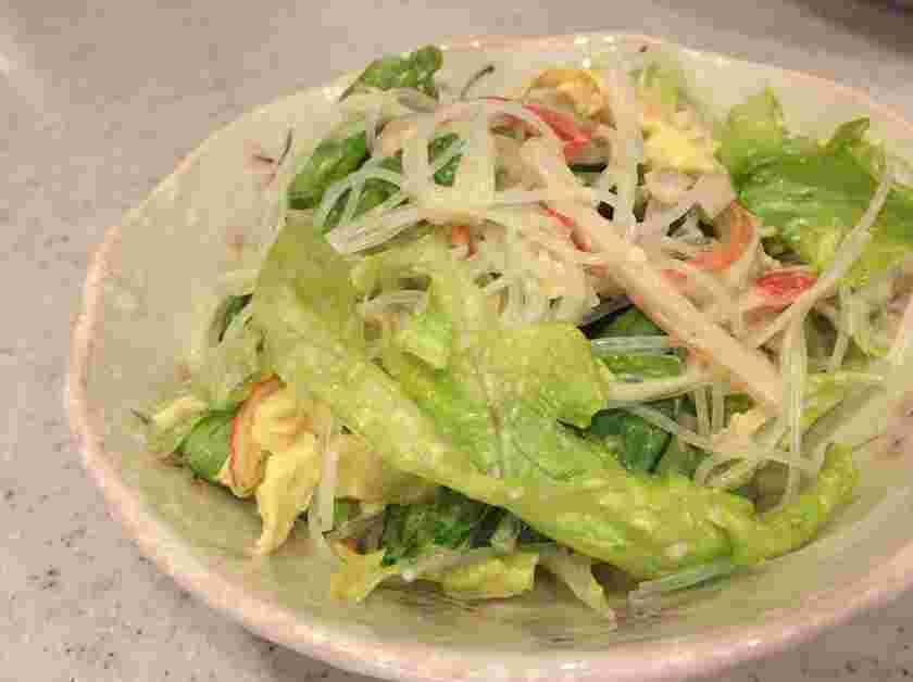 卵とレタスを使った春雨の中華マヨネーズサラダ