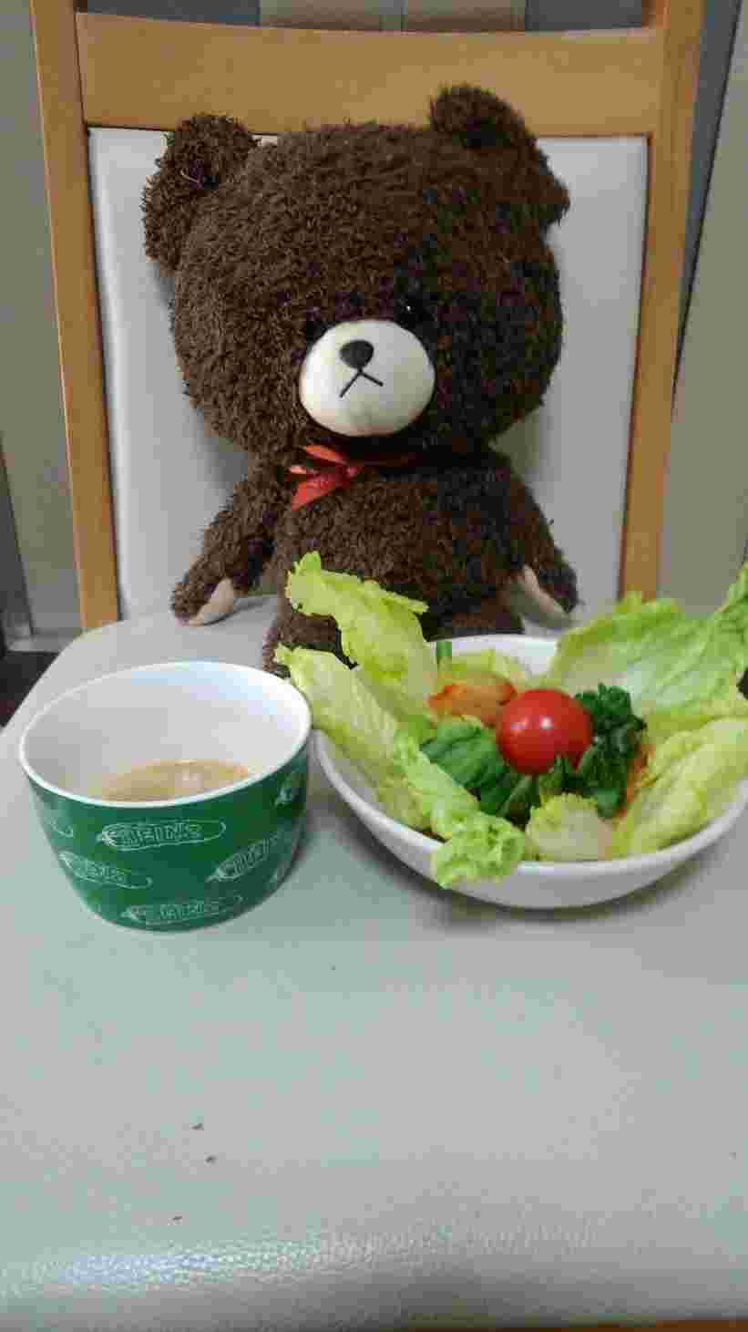 小松菜のキムチ入りサラダ