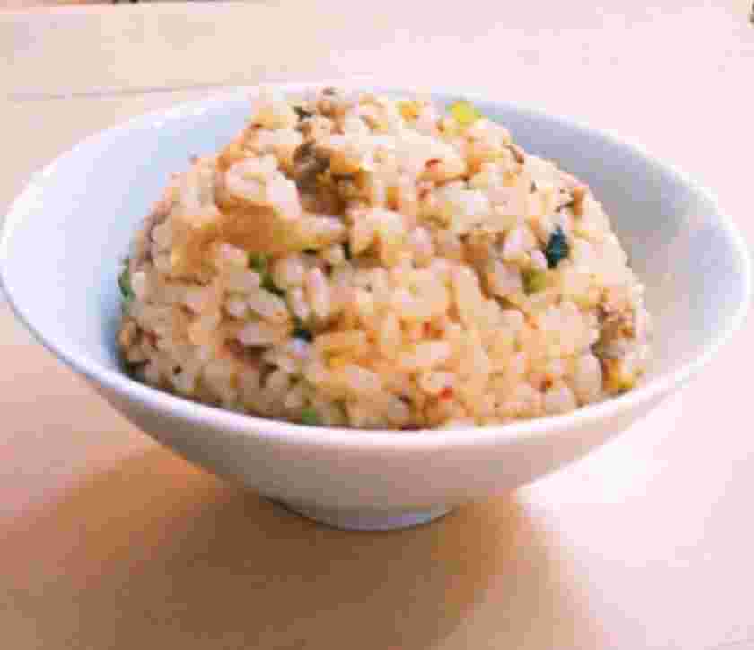 小松菜とキムチのチャーハン