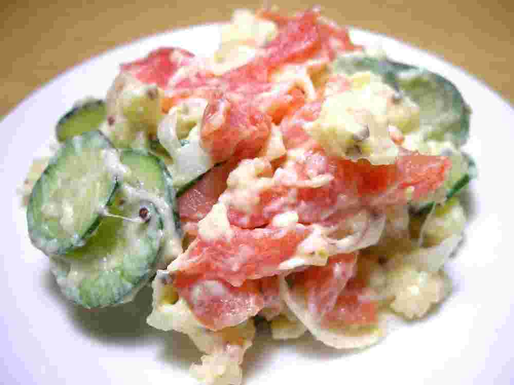 スモークサーモンとクリームチーズのポテトサラダ