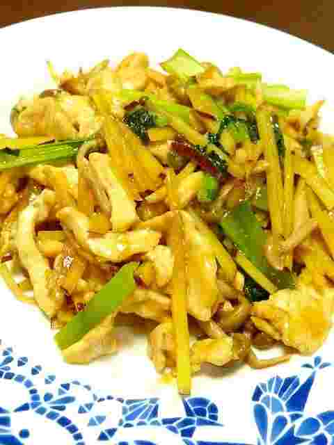 さつまいもと小松菜のはちみつ醤油炒め