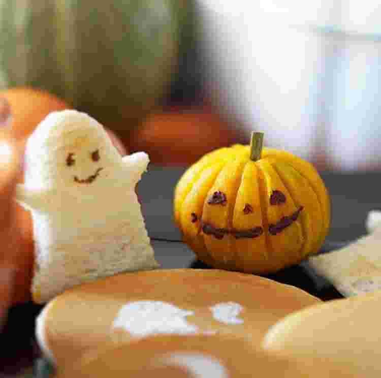 ハロウィンのかぼちゃの茶巾