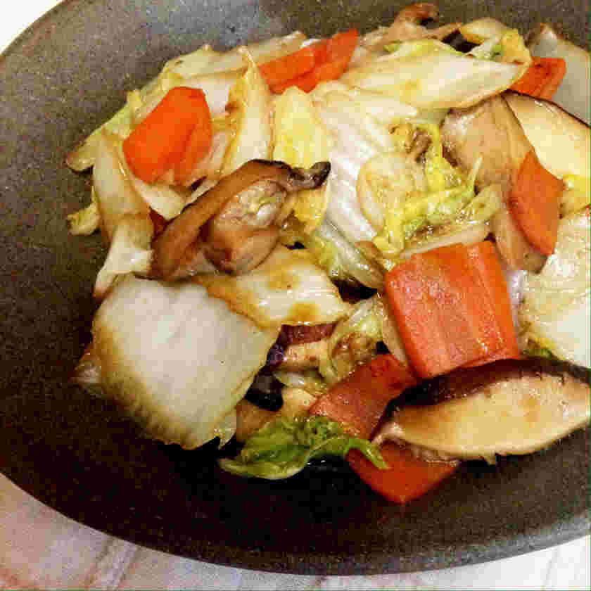白菜とにんじんの炒め物