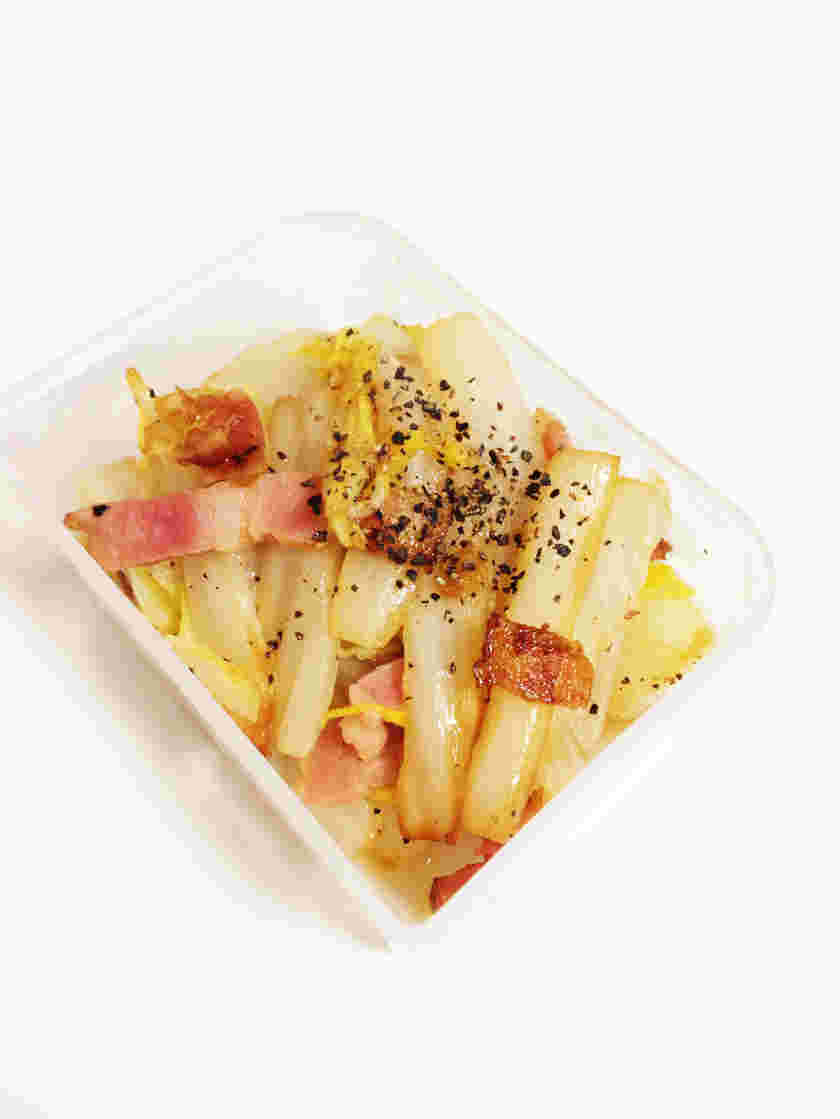 白菜ベーコン炒め