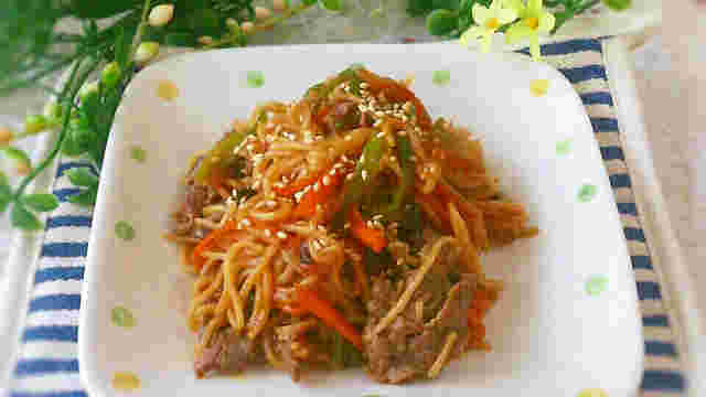 そうめんの残りで作るチャプチェ