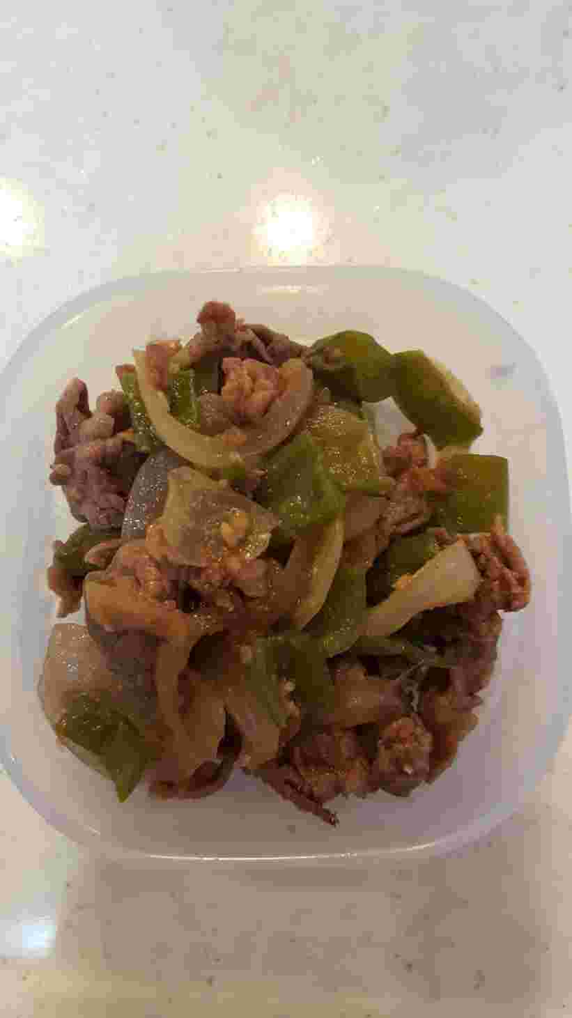 離乳食完了期からの牛肉とピーマンの甘辛炒め