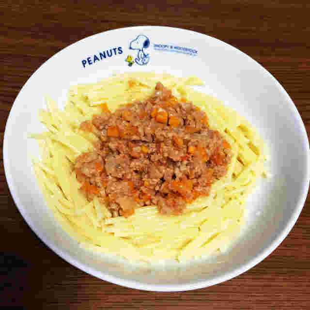 離乳食のミートソースパスタ