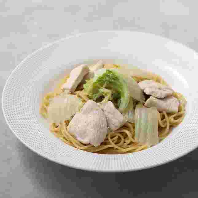 鶏肉と白菜のレモン風味パスタ
