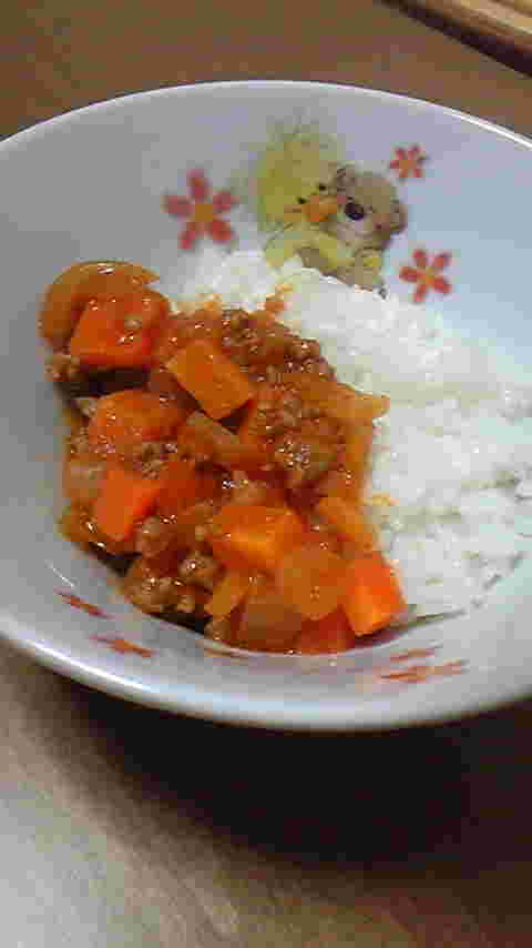 離乳食の取り分けキーマカレー