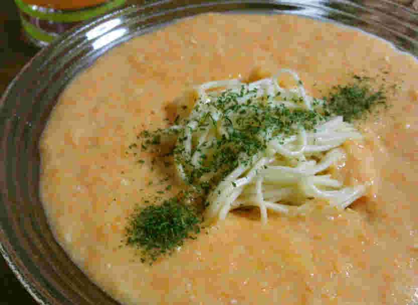 味噌牛乳で作ったそうめんスープ