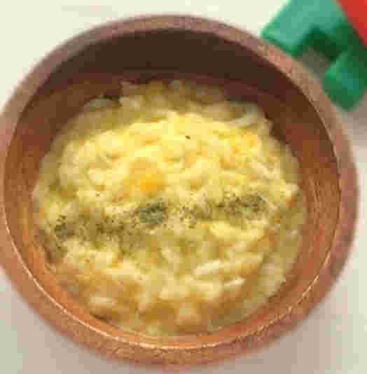 離乳食のかぼちゃと粉ミルクのリゾット