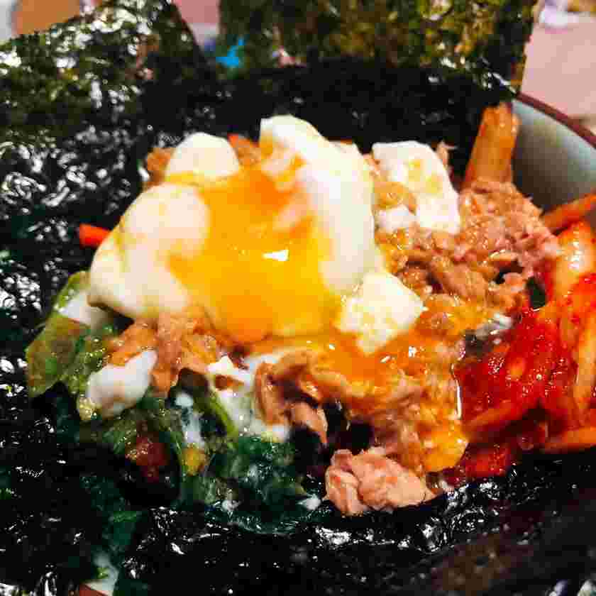 太るのを防ぐもやしの楽々ビビンバ丼