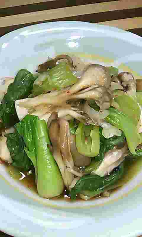 きのことチンゲン菜のおひたし