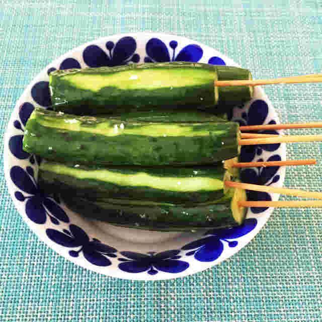 塩麹で作ったきゅうりの一本漬け