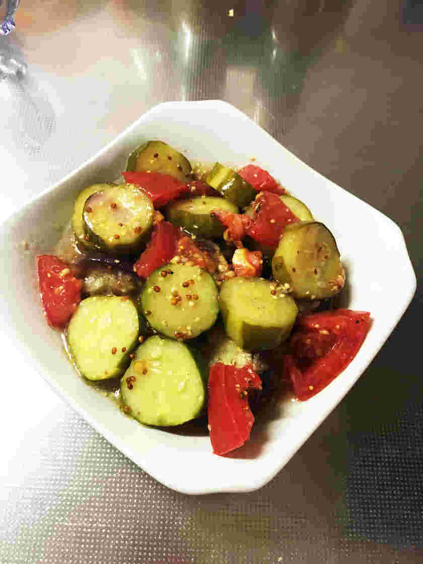 茄子とトマトときゅうりの夏野菜マリネ