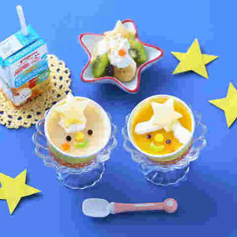 七夕用の織姫と彦星のプリン